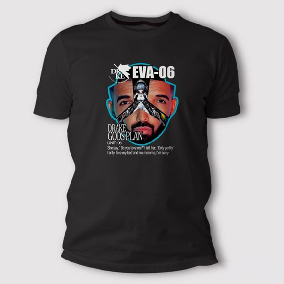 Travon A Other - Drake Evangelion T Shirt Drake Eva 06 Drake Gods Plan